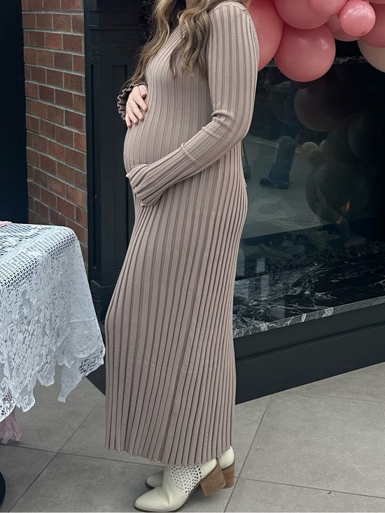Worth Collective Dresses & Skirts - Worth collective Long sleeve ribbed maxi, bump friendly/ Medium